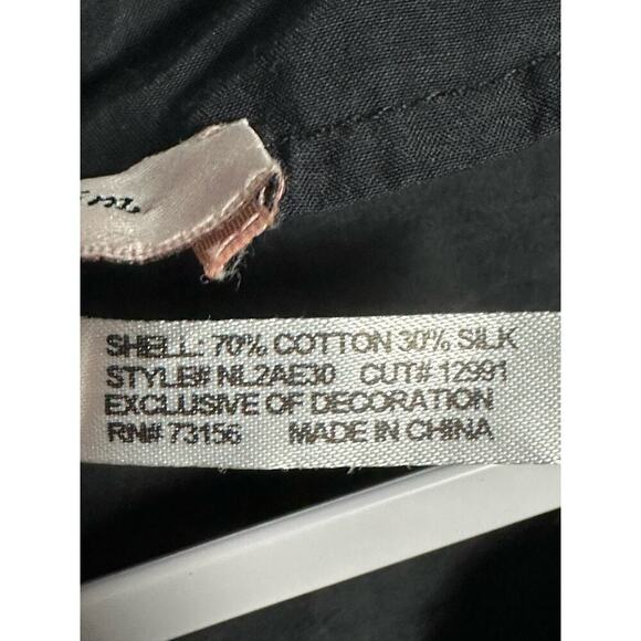 Nanette‎ Lepore XS Silk Blend Wooden Beaded Black Swim Cover-up Embroidered boho - Picture 6 of 7